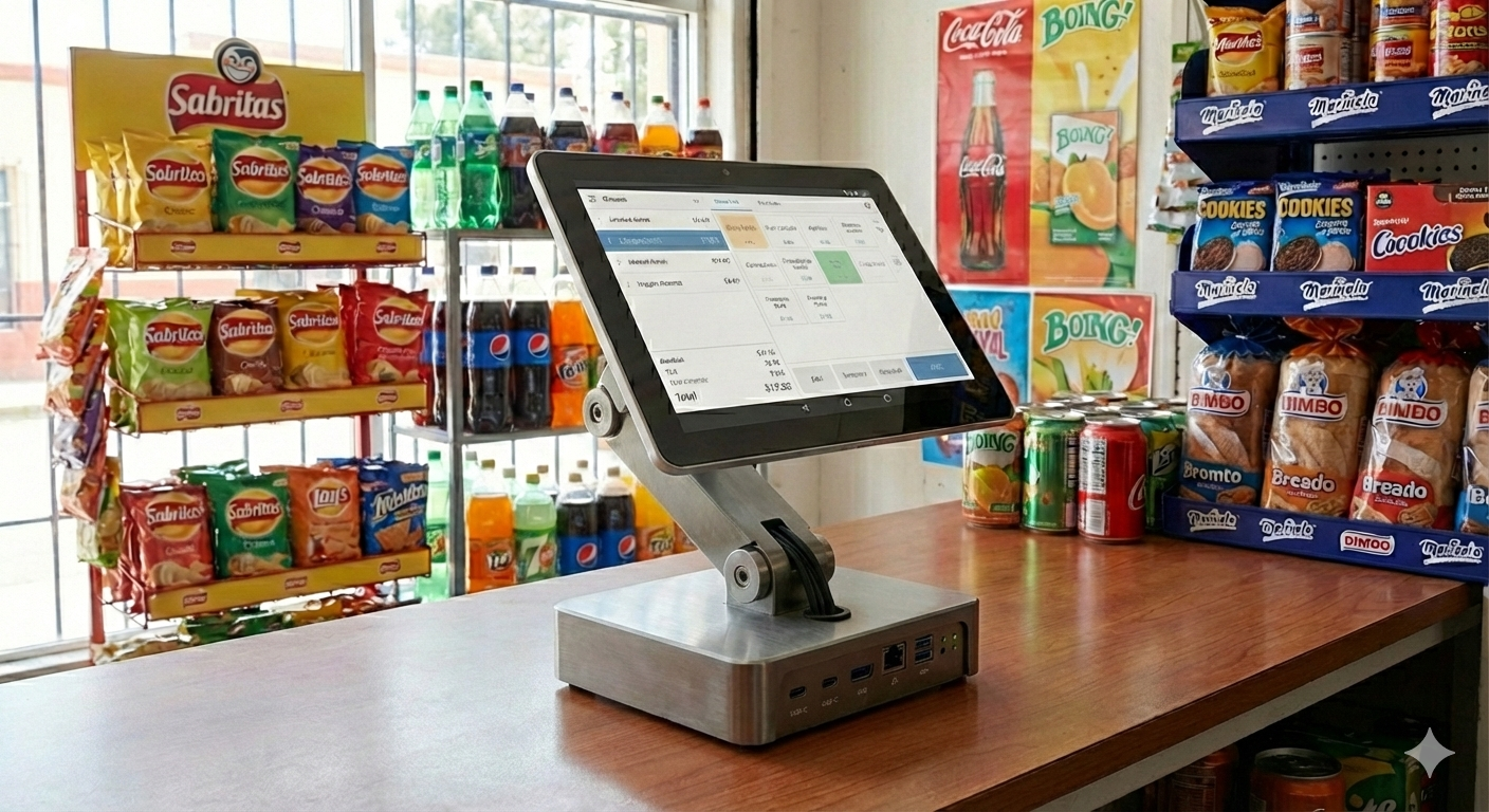 Estación Central POS - Tablet con base industrial